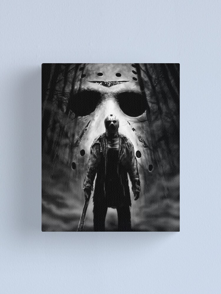 "Jason Voorhees Friday the 13th horror poster art movie " Canvas Print