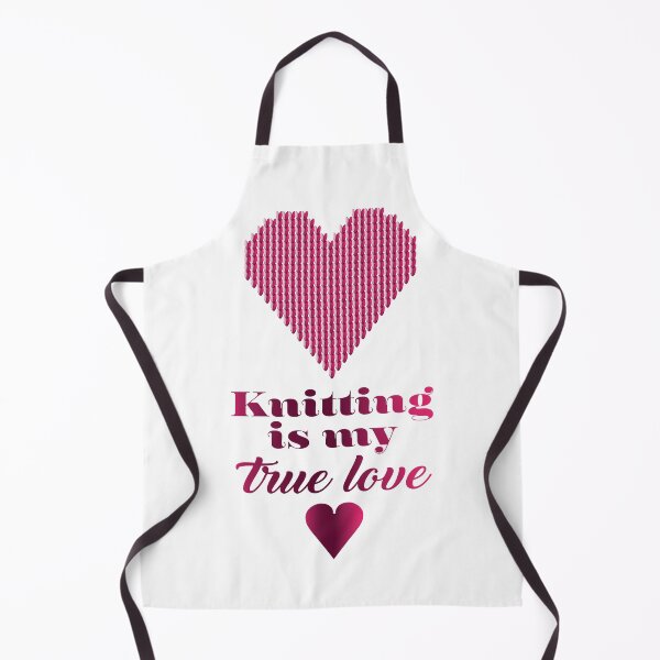 Item preview, Knitting is my true love, quote for knitters designed and sold by IngaDesign.