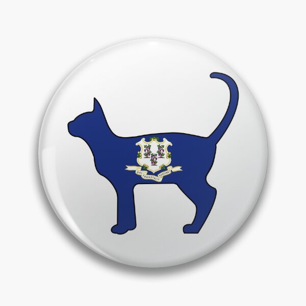Item preview, State of Connecticut  Flag for Cat Lovers designed and sold by Gsallicat.
