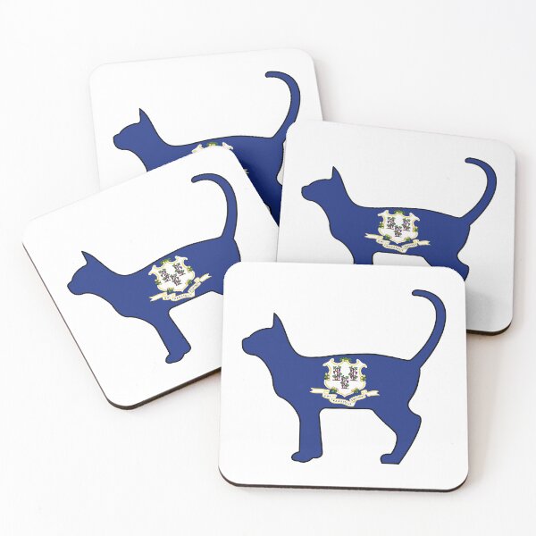 Item preview, State of Connecticut  Flag for Cat Lovers designed and sold by Gsallicat.