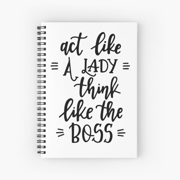 Lady Boss Inspirational Message Print on Demand Spiralblock