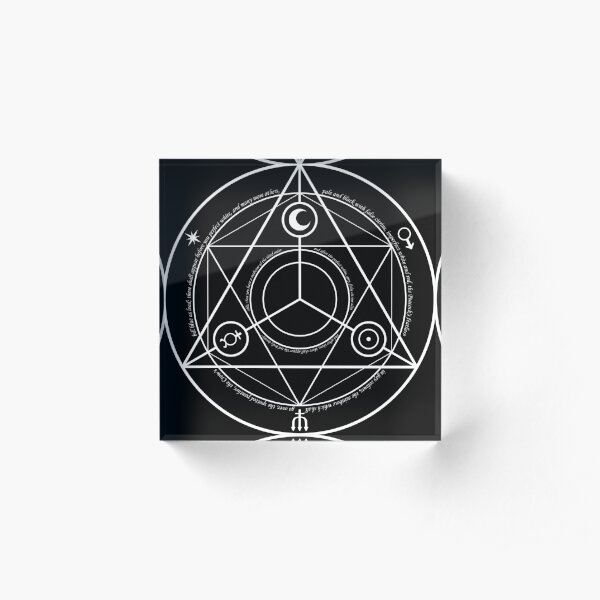 Alchemy, Alchemy symbol, Alchemic symbols, Transmutation circle, Image  Acrylic Block
