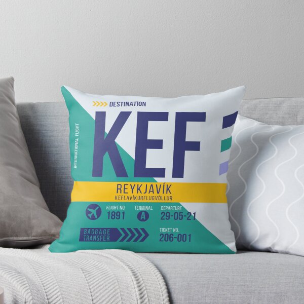 Item preview, Reykjavik (KEF) Airport Code Baggage Tag designed and sold by SLAG-Creative.