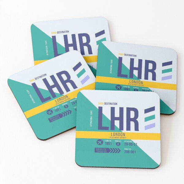 Item preview, London Heathrow (LHR) Airport Code Baggage Tag designed and sold by SLAG-Creative.