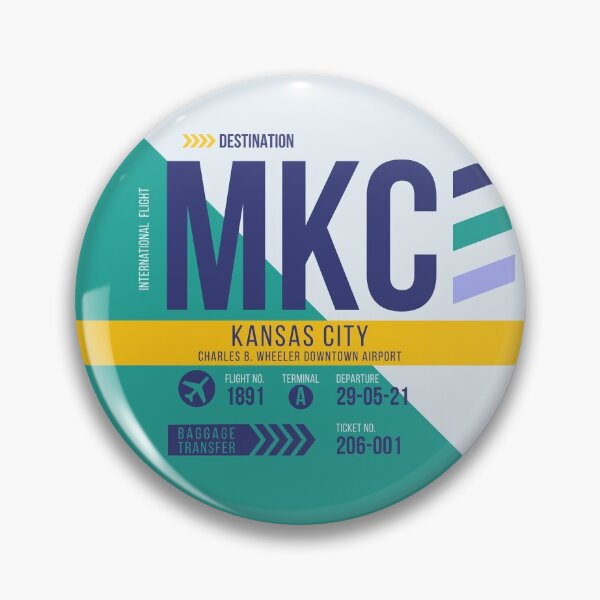 Item preview, Kansas City (MKC) Airport Code Baggage Tag designed and sold by SLAG-Creative.