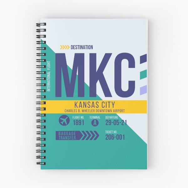 Item preview, Kansas City (MKC) Airport Code Baggage Tag designed and sold by SLAG-Creative.