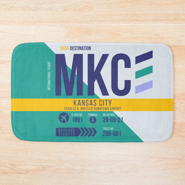 Item preview, Kansas City (MKC) Airport Code Baggage Tag designed and sold by SLAG-Creative.