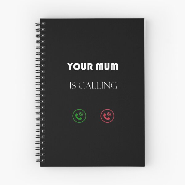 Item preview, Your mum is calling - funny mother quote saying dial humor (dark mode - minimalistic lettering) designed and sold by Deegital18.