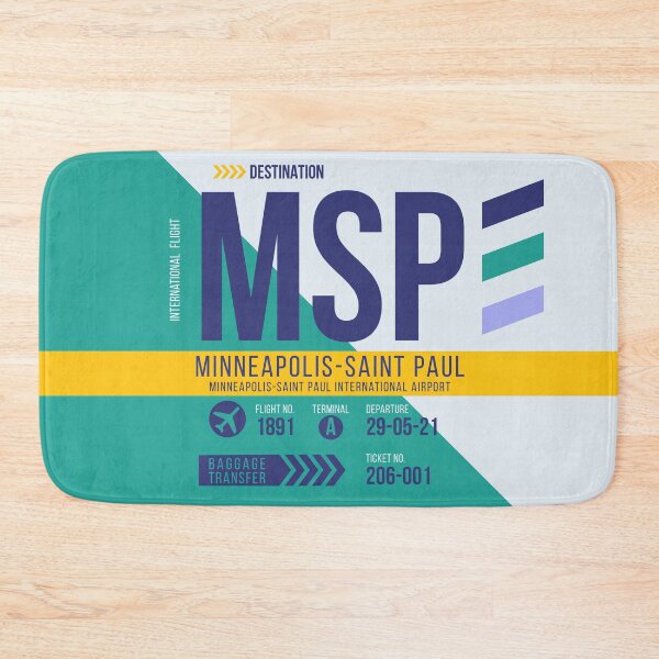 Item preview, Minneapolis St Paul (MSP) Airport Code Baggage Tag designed and sold by SLAG-Creative.