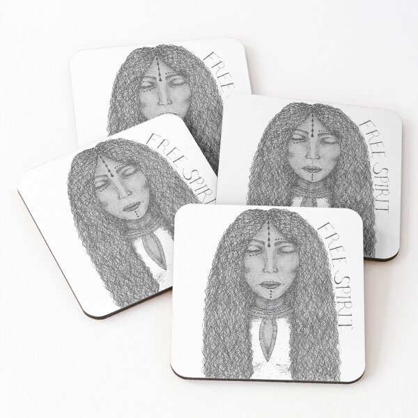 Item preview, Free spirit Hippy chick, feminist, female power,  boho black woman, free spirit hippy vibes female designed and sold by Peskypixi.