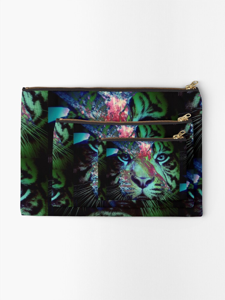 Thumbnail 2 of 4, Zipper Pouch, Tiger_8616 designed and sold by AnkhaDesh.