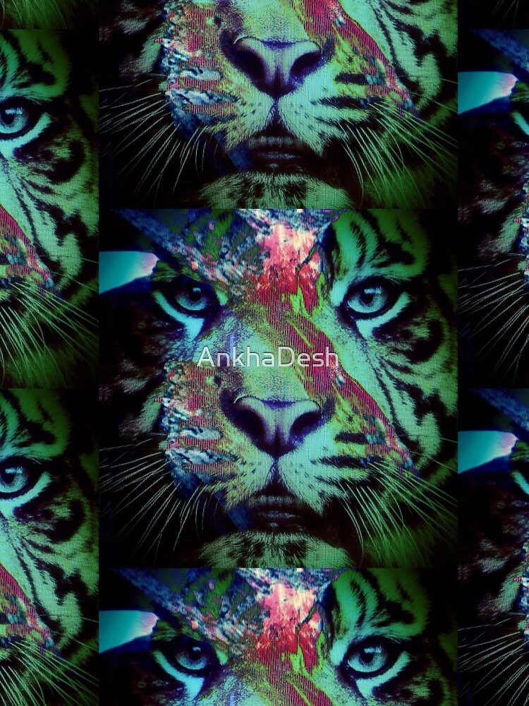 Thumbnail 3 of 3, Scarf, Tiger_8616 designed and sold by AnkhaDesh.