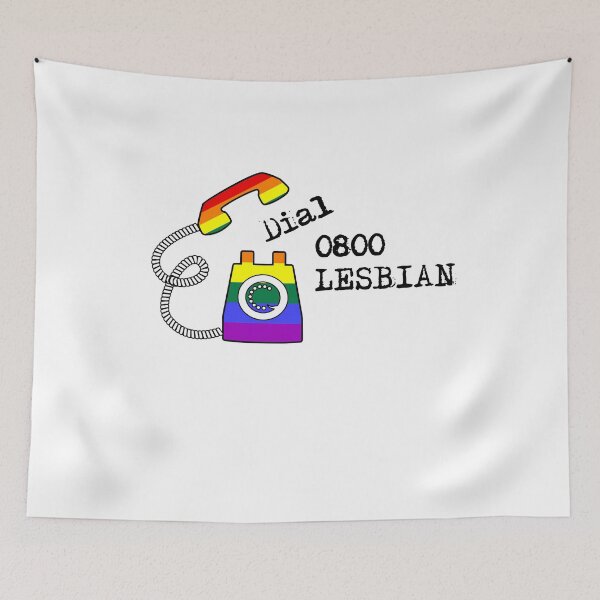 Item preview, Dial 0800-LESBIAN funny LGBTQ design designed and sold by incurablehippie.