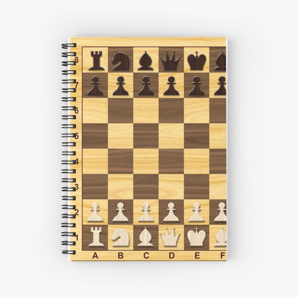 Wooden Chess board with figures.  Art Print