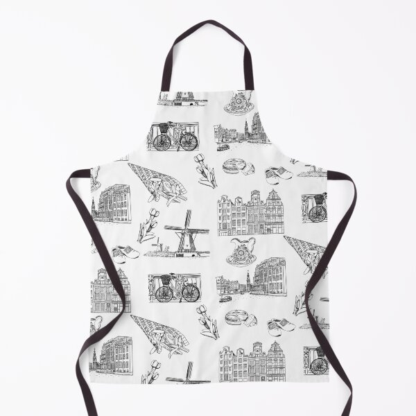 Item preview, Netherlands Toille de Jouy pattern in black and white designed and sold by Quick Brown Fox Canada.
