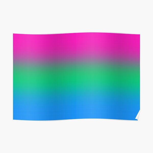 Polysexual Pride Flag Gradient Poster For Sale By Justgottadraw