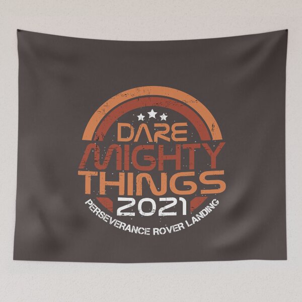 Item preview, Dare Mighty Things Perseverance Mars Rover Secret Message landing parachute designed and sold by Dream-bubble.