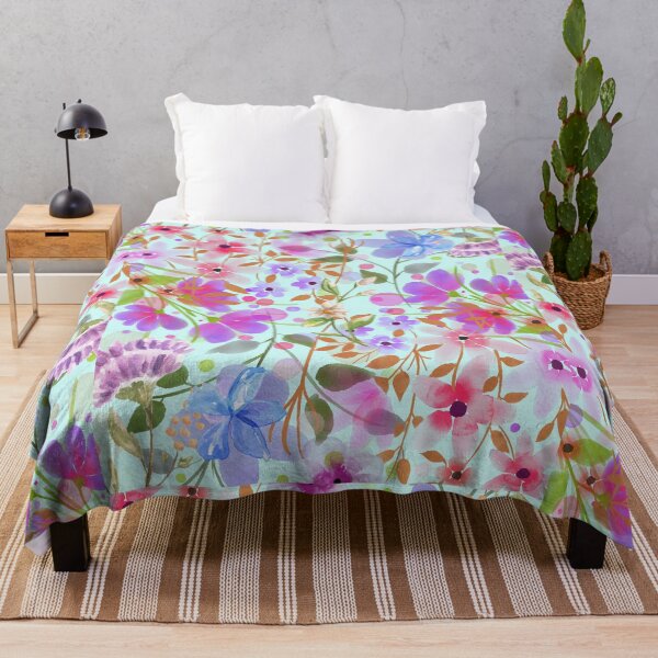 Aperçu de l'œuvre Bonjour Printemps. Motif de fleurs colorées créée et vendue par Doucheka.
