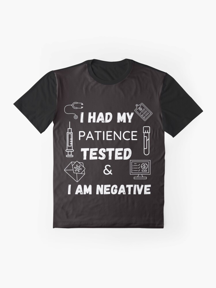 My Patience Was Tested, It Was Negative Women's Relaxed Crewneck Graphic  T-Shirt Top Tee