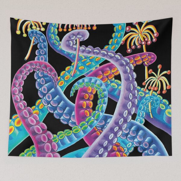 Item preview, Tentacles with Sea Flowers designed and sold by HeatherNafeArt.