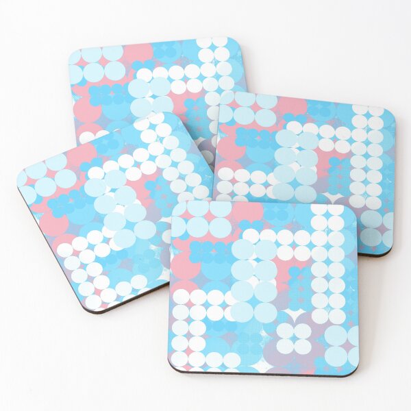 Item preview, Transgender Pride Layered Abstract Circle Grids designed and sold by Vernen Ink.