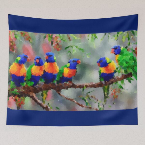 Item preview, rainbow lorikeets abstract designed and sold by THE AMERICAN TEEVANGELIST.