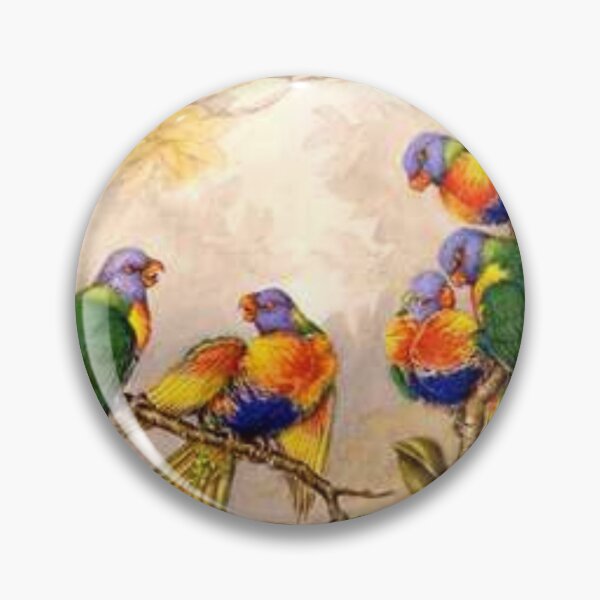 Item preview, vintage lorikeet painting designed and sold by THE AMERICAN TEEVANGELIST.