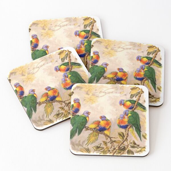 Item preview, vintage lorikeet painting designed and sold by THE AMERICAN TEEVANGELIST.