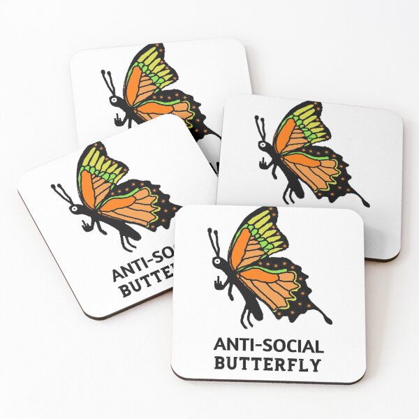 Item preview, Antisocial Butterfly - Funny designed and sold by Perlashop1.