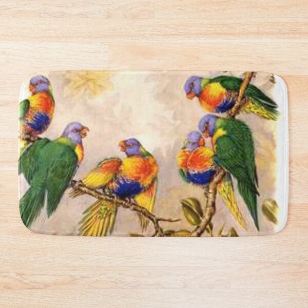 Item preview, vintage lorikeet painting designed and sold by THE AMERICAN TEEVANGELIST.