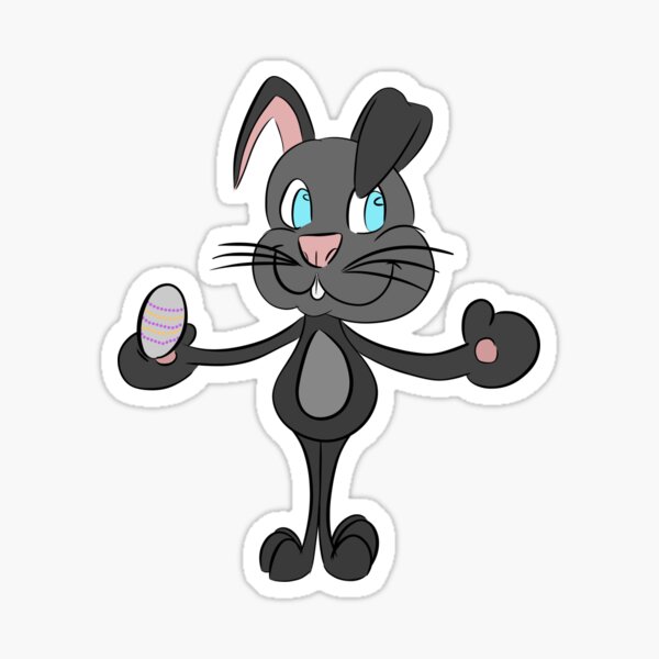 Item preview, Easter bunny with an Easter egg designed and sold by MoonlitMadnessDesigns.