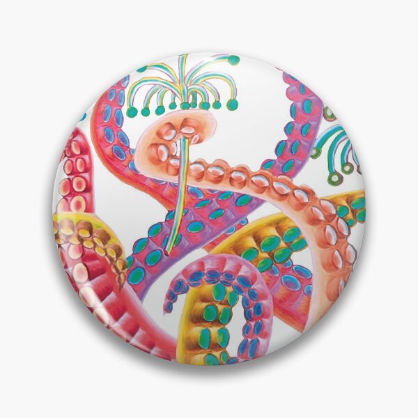 Item preview, Pink Tentacles with Sea Flowers designed and sold by HeatherNafeArt.