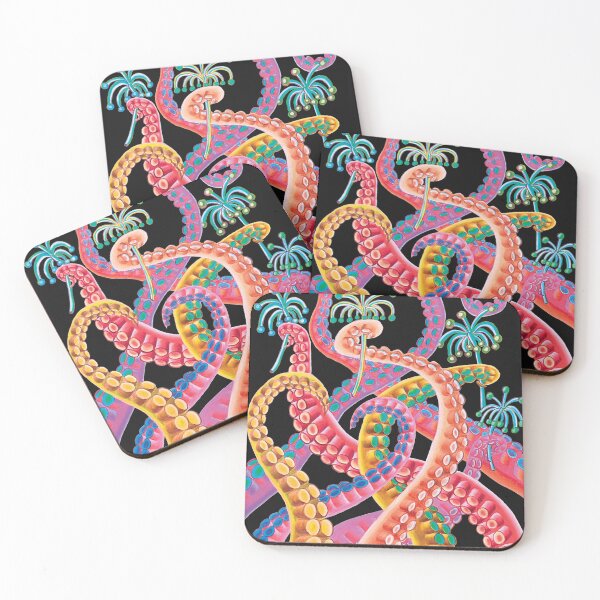 Item preview, Pink Tentacles with Sea Flowers designed and sold by HeatherNafeArt.