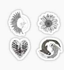 Black and White Stickers Sticker