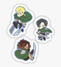 SnK Levi, Hange, Erwin Sticker