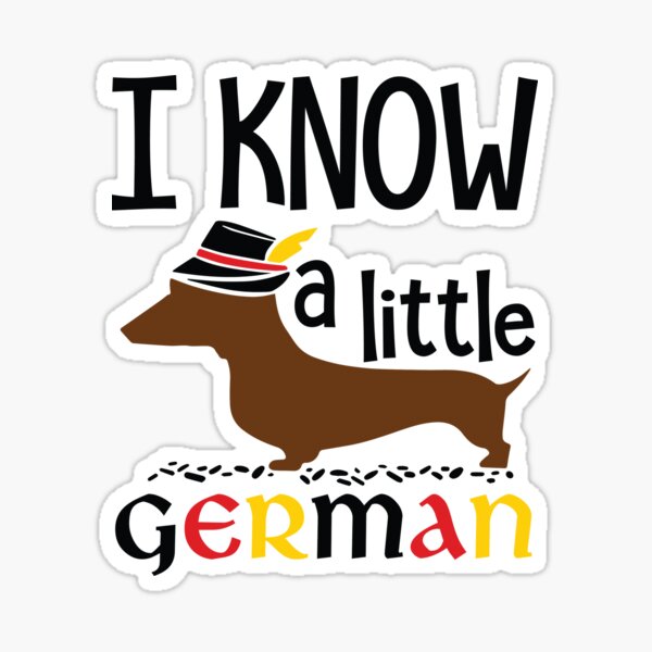 I Know A Little German Sticker