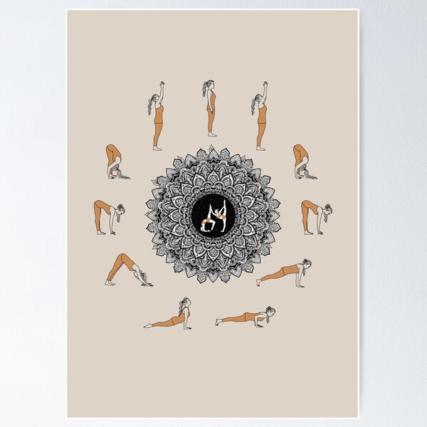Item preview, Sun salutation Mandala designed and sold by sierratruong.