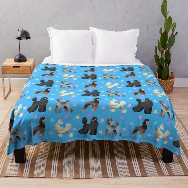 Item preview, Poodle Dogs - Cute Brown and Blue Dog Illustration Pattern  designed and sold by TheRainbowRoom.