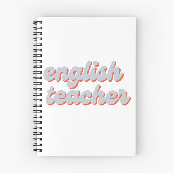 Item preview, English Teacher Sticker in light blue & Orange  designed and sold by WildeandCo.