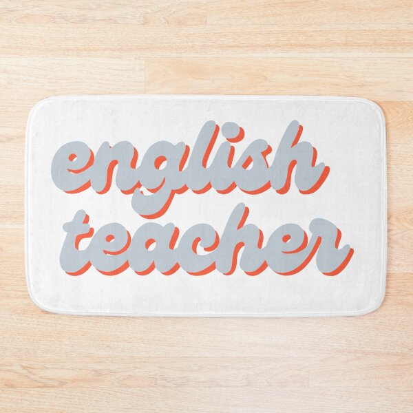 Item preview, English Teacher Sticker in light blue & Orange  designed and sold by WildeandCo.