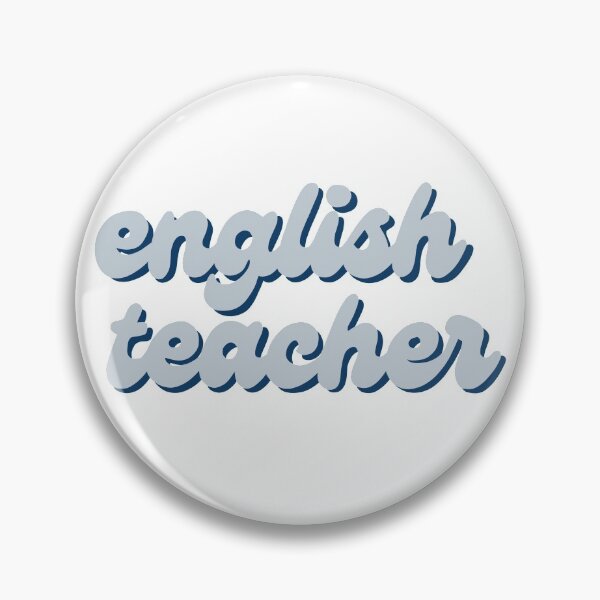 Item preview, English Teacher Sticker in light blue  designed and sold by WildeandCo.