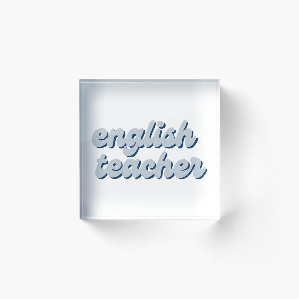Item preview, English Teacher Sticker in light blue  designed and sold by WildeandCo.