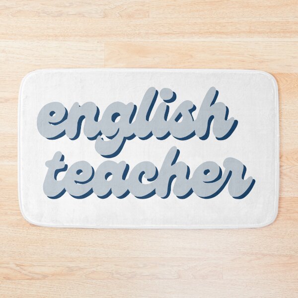 Item preview, English Teacher Sticker in light blue  designed and sold by WildeandCo.