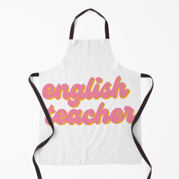 Item preview, English Teacher Sticker in light pink and orange designed and sold by WildeandCo.