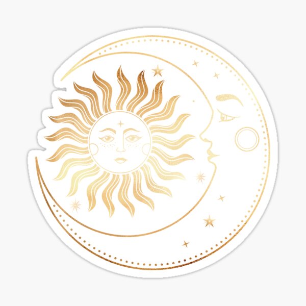 Buy Sun & Moon (Vintage) - Die cut stickers - StickerApp