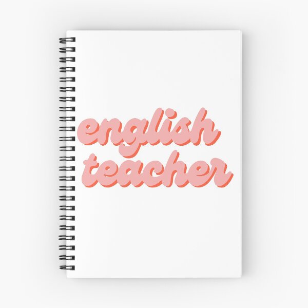 Item preview, English Teacher Sticker in light pink  designed and sold by WildeandCo.