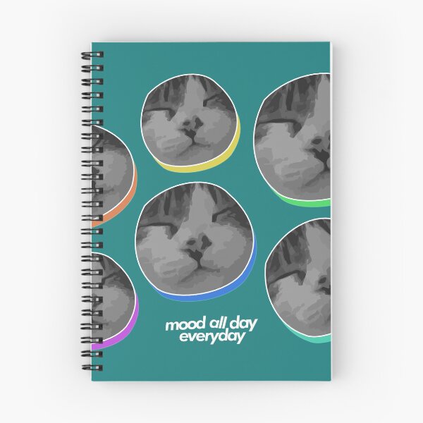 Aperçu de l'œuvre Visage de chat rond | Humeur toute la journée tous les jours créée et vendue par BlazedWork.