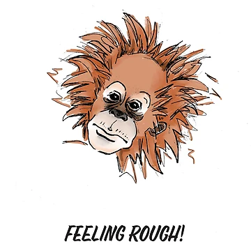 Artwork thumbnail, "Feeling Rough" Orangutan by RRSsketch