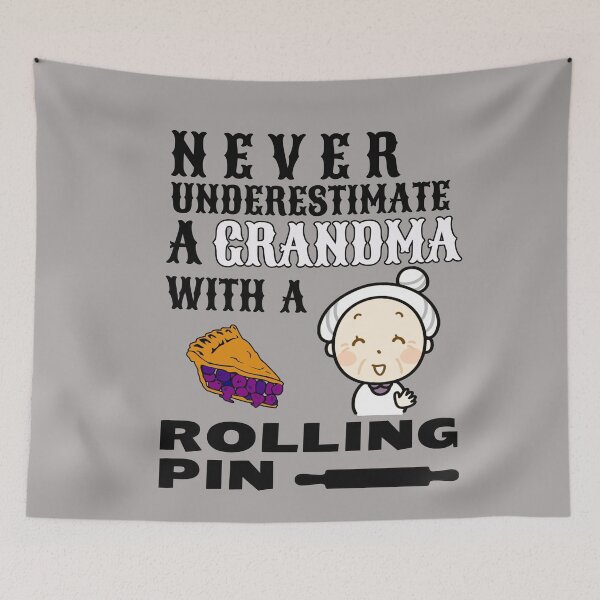 Item preview, Never Underestimate A Grandma With A Rolling Pin designed and sold by SharpThreadZ.