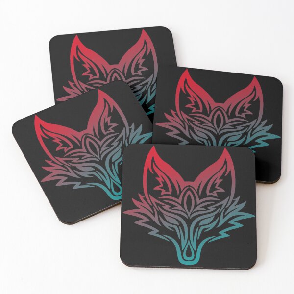Item preview, Copy of Tribal Fox Head - Pink & Green designed and sold by Katrina Montgomery.